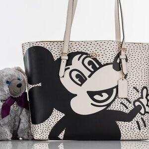 Coach & Disney Collaboration  Mickey Mouse X Keith Haring Mollie Tote Bag
